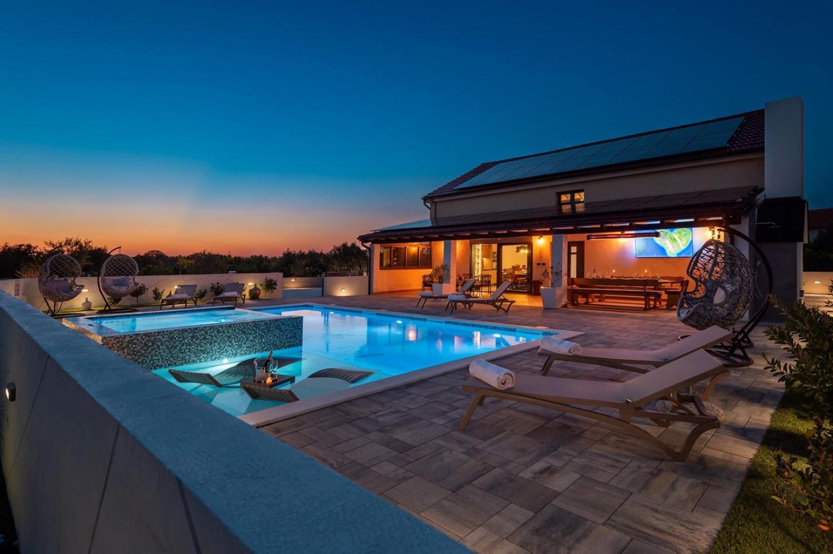 New! Luxury Villa Meden Dol With Heated Pool, Hot-Tub, 2 Saunas Скрадин Екстер'єр фото